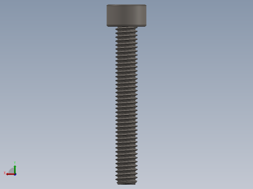 Screw_DIN_912_M2.5x18F_A2.SLDPRT公制内六角螺钉后视缩略图