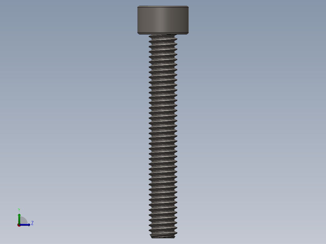Screw_DIN_912_M2.5x18F_A2.SLDPRT公制内六角螺钉左视图