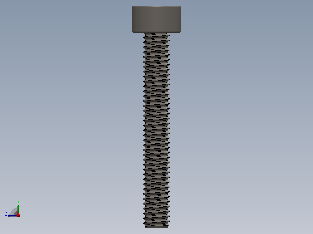 Screw_DIN_912_M2.5x18F_A2.SLDPRT公制内六角螺钉右视图