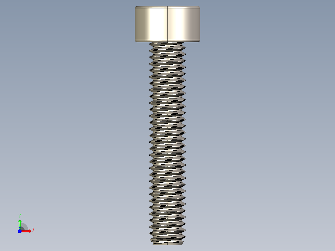 Screw_DIN_912_M2.5x14F_A2.STEP公制内六角螺钉前视图