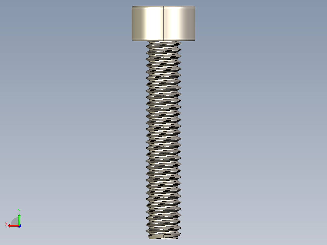 Screw_DIN_912_M2.5x14F_A2.STEP公制内六角螺钉后视图