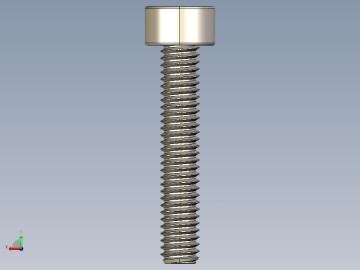 Screw_DIN_912_M2.5x14F_A2.STEP公制内六角螺钉后视缩略图