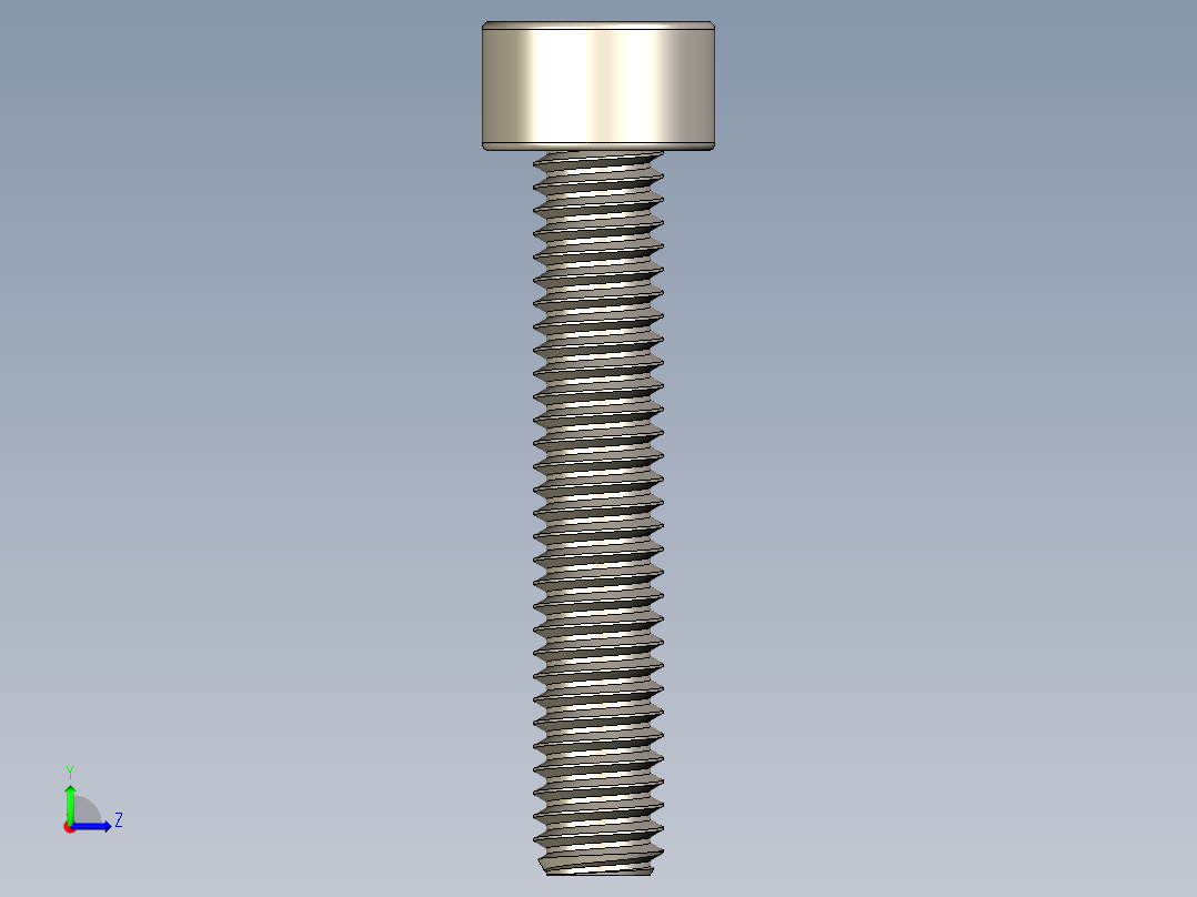 Screw_DIN_912_M2.5x14F_A2.STEP公制内六角螺钉左视图