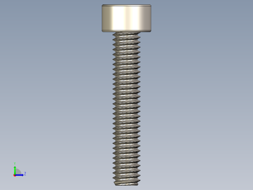 Screw_DIN_912_M2.5x14F_A2.STEP公制内六角螺钉左视缩略图