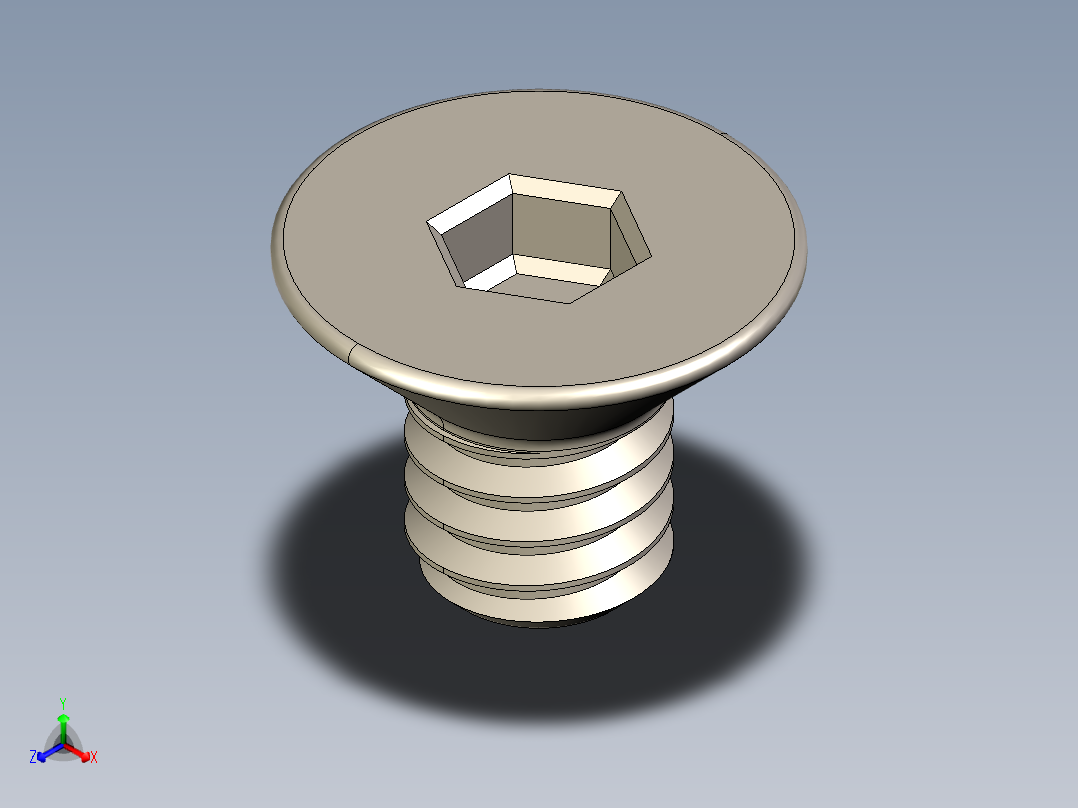 Screw_ISO_10642_M2x3_A2.STEP正等轴测图