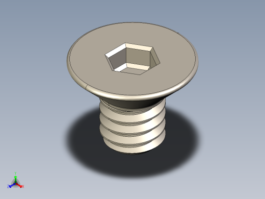 Screw_ISO_10642_M2x3_A2.STEP正等轴测缩略图
