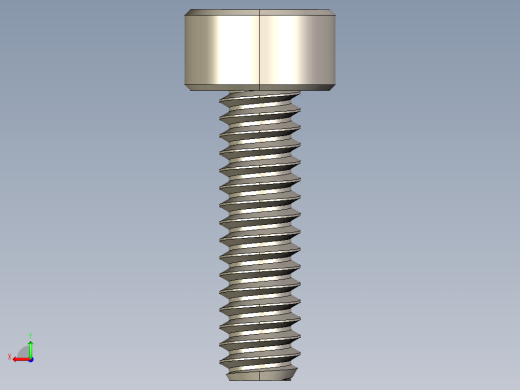Screw_DIN_912_M1.4x5F_A2.STEP公制内六角螺钉后视缩略图