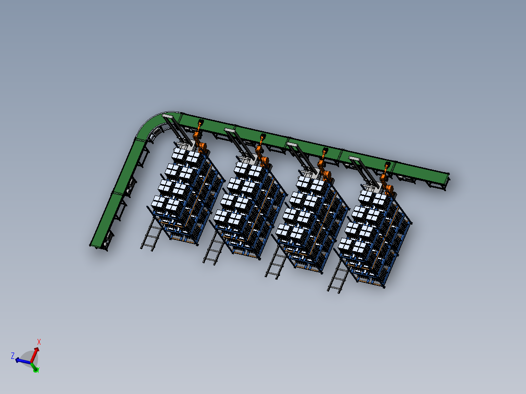 自动化立体仓库3D模型