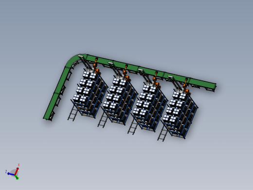 自动化立体仓库3D模型