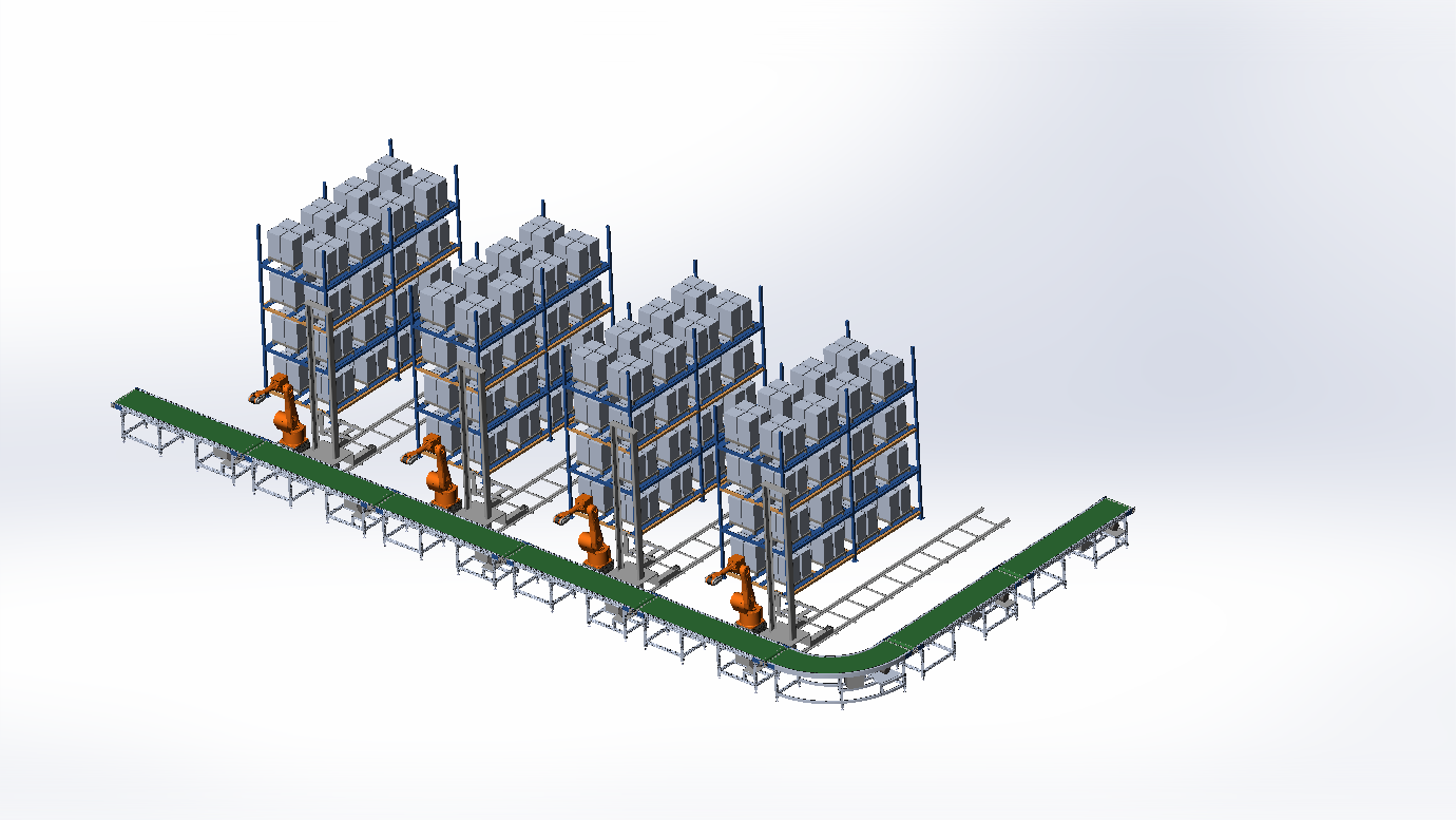 自动化立体仓库3D模型