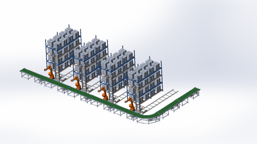 自动化立体仓库3D模型缩略图