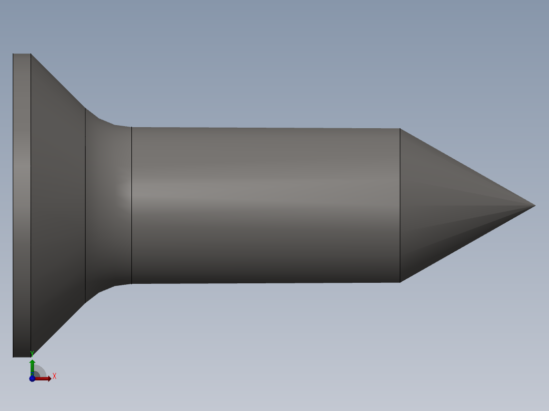 GB846-1985十字槽沉头自攻螺钉-C型ST4．8×16前视图