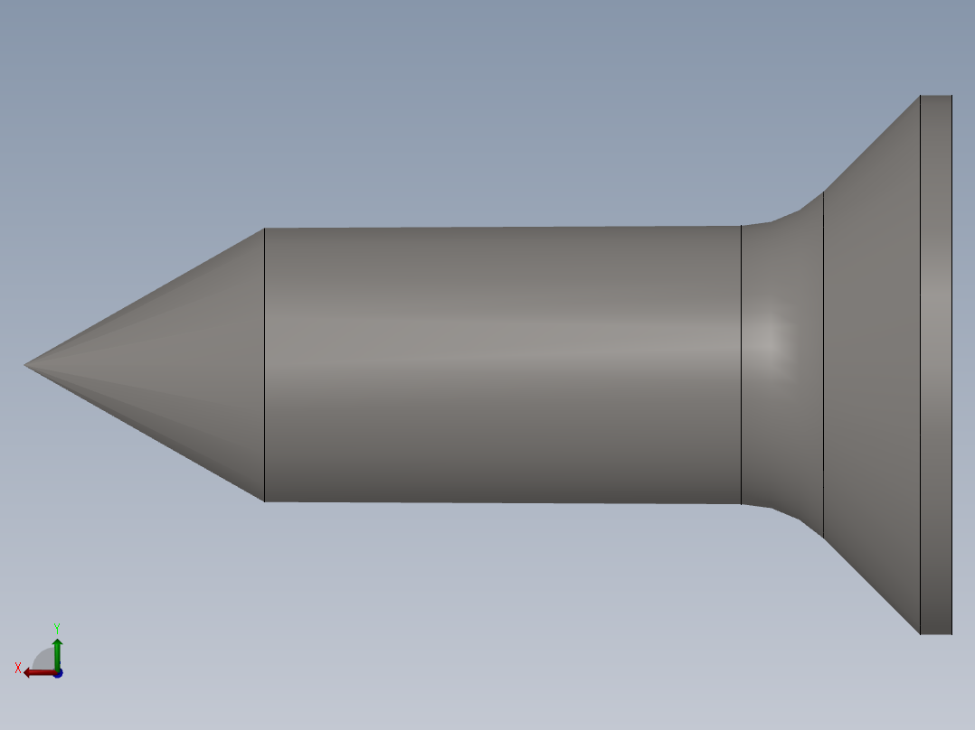 GB846-1985十字槽沉头自攻螺钉-C型ST4．8×16后视图