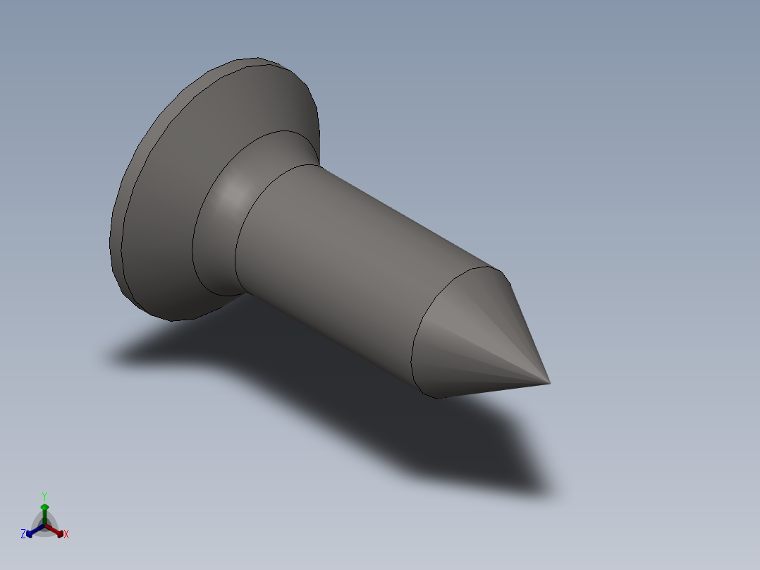 GB846-1985十字槽沉头自攻螺钉-C型ST4．8×16正等轴测图