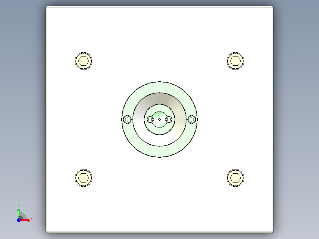 一款TWS耳机充电盒下内托模具前视图