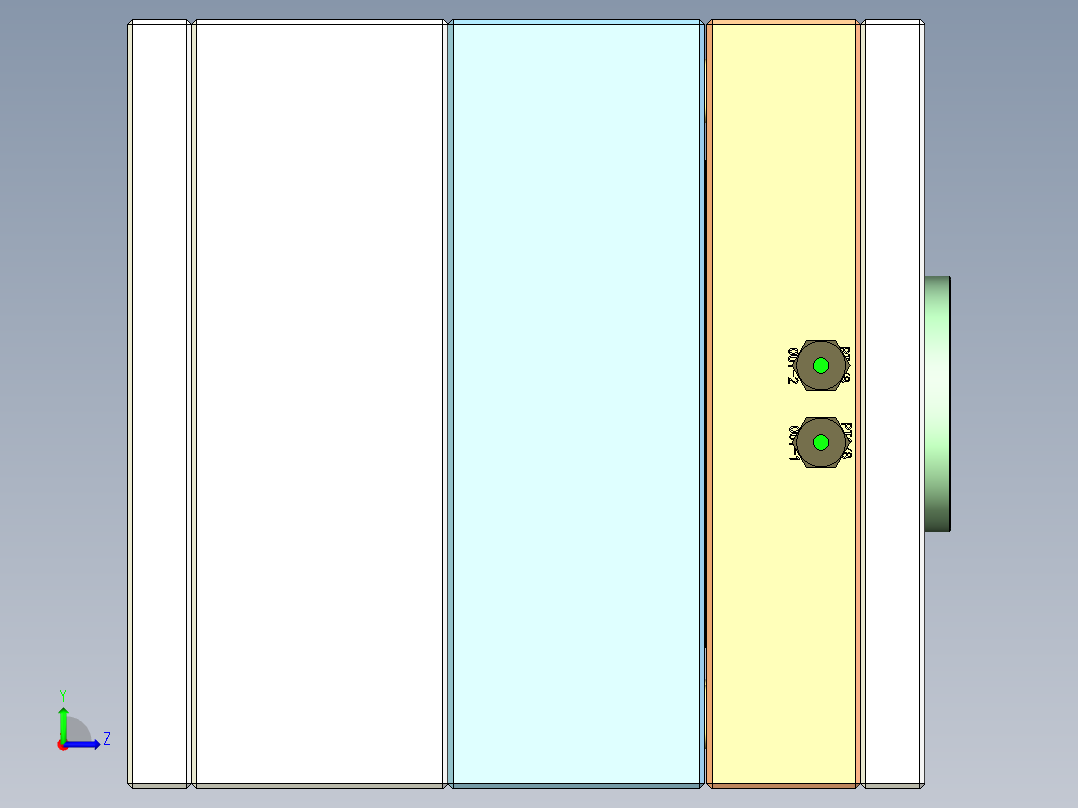 一款TWS耳机充电盒下内托模具左视图