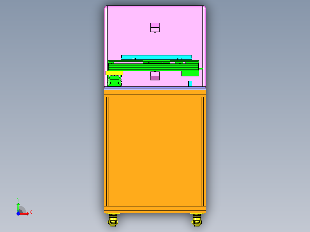 激光机（用于激光打码）前视图