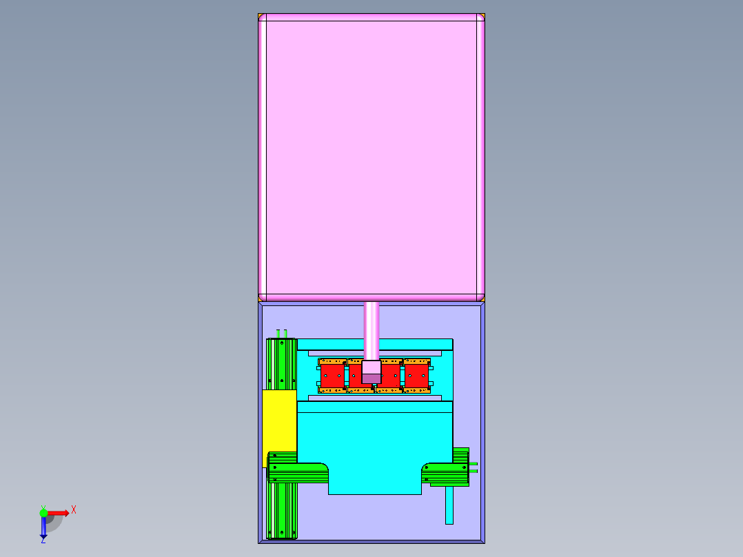 激光机（用于激光打码）俯视图