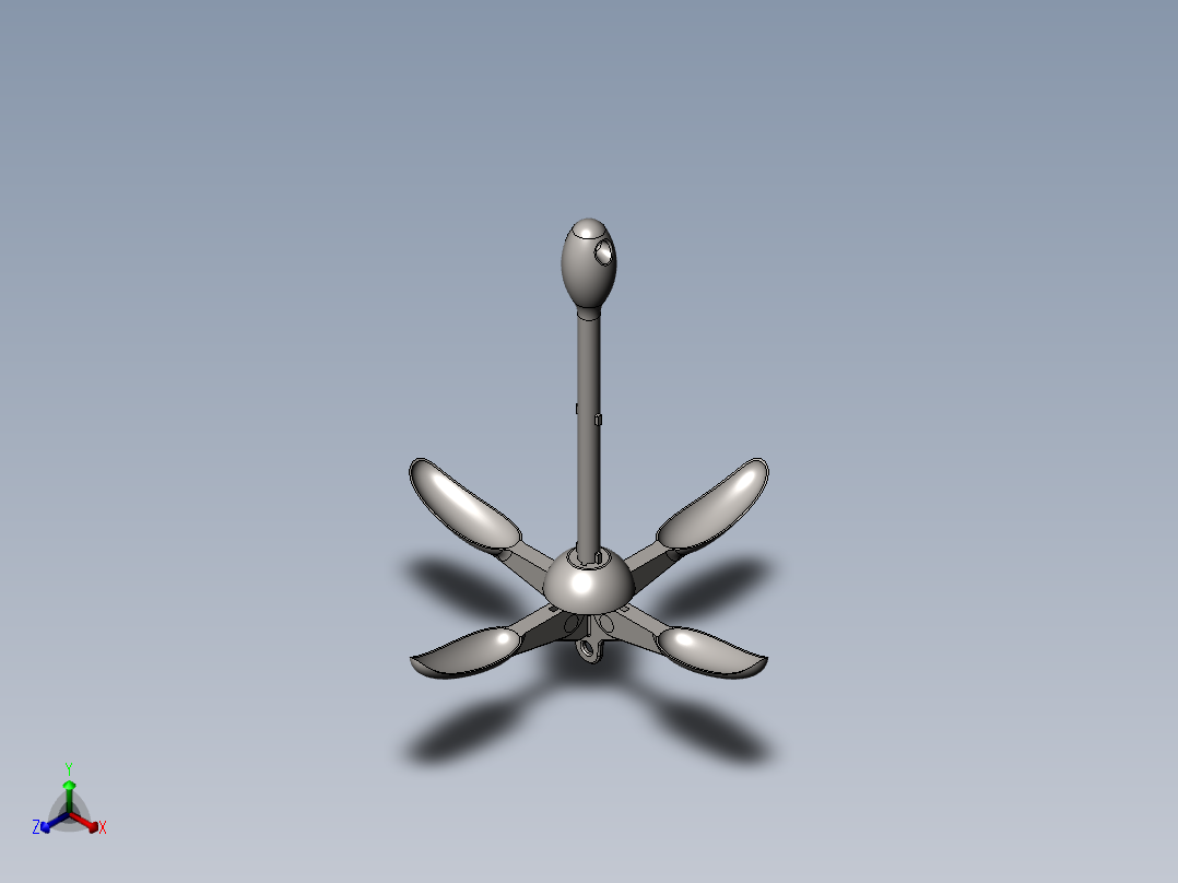 锚、地锚(10)正等轴测图