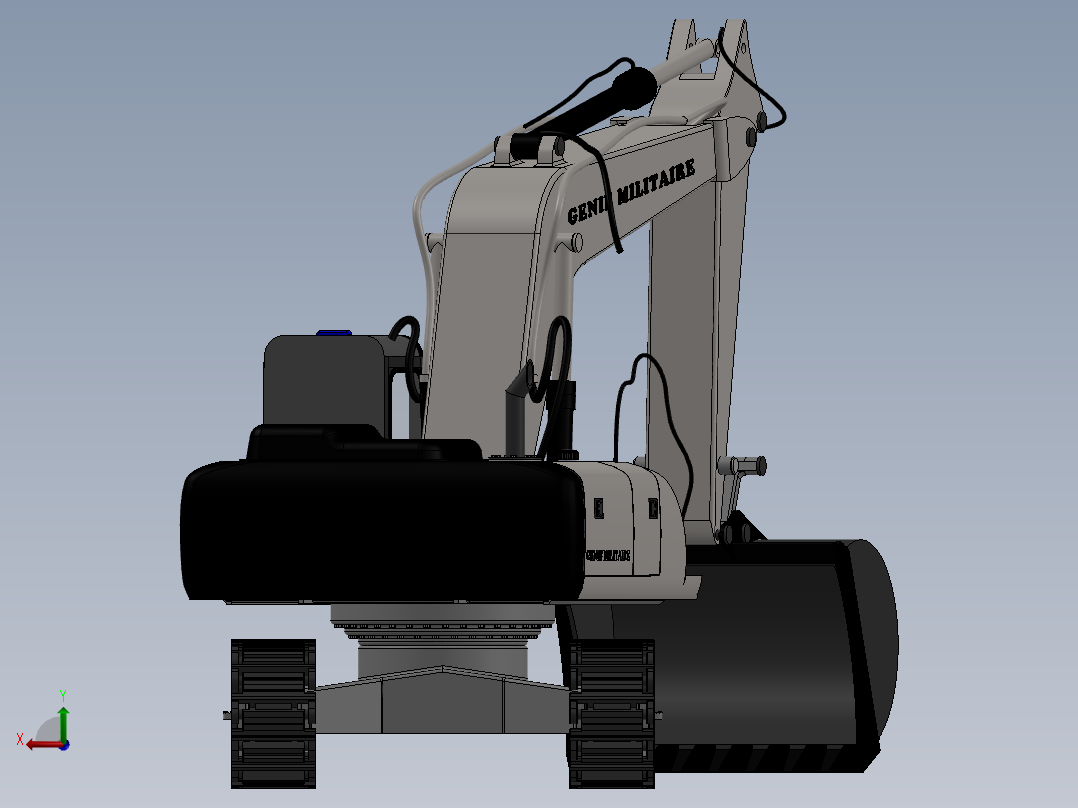 挖掘机、推土机(43)后视图