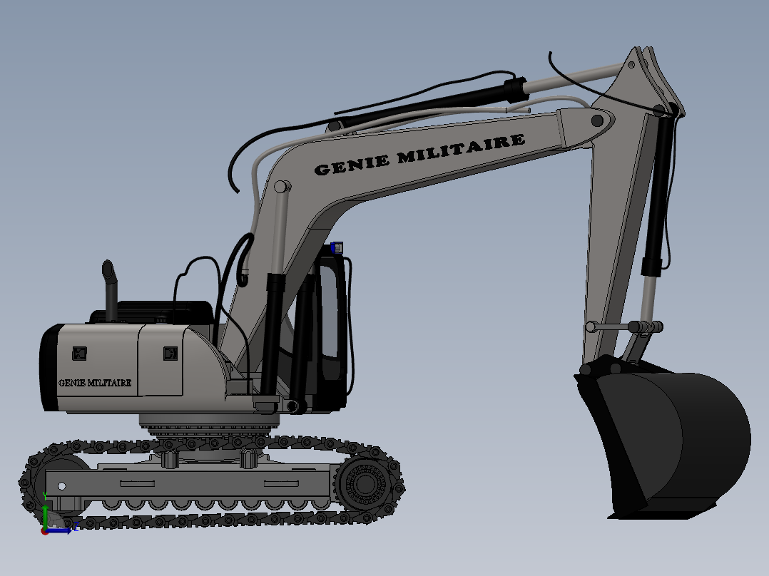 挖掘机、推土机(43)左视图
