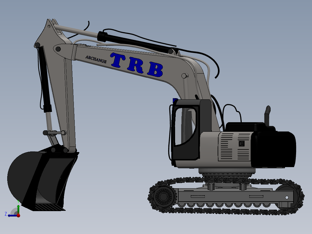 挖掘机、推土机(43)右视图