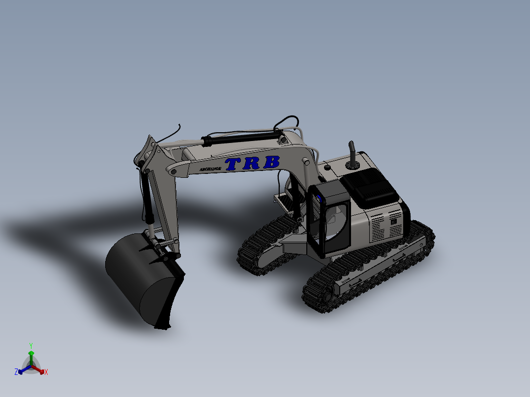 挖掘机、推土机(43)正等轴测图
