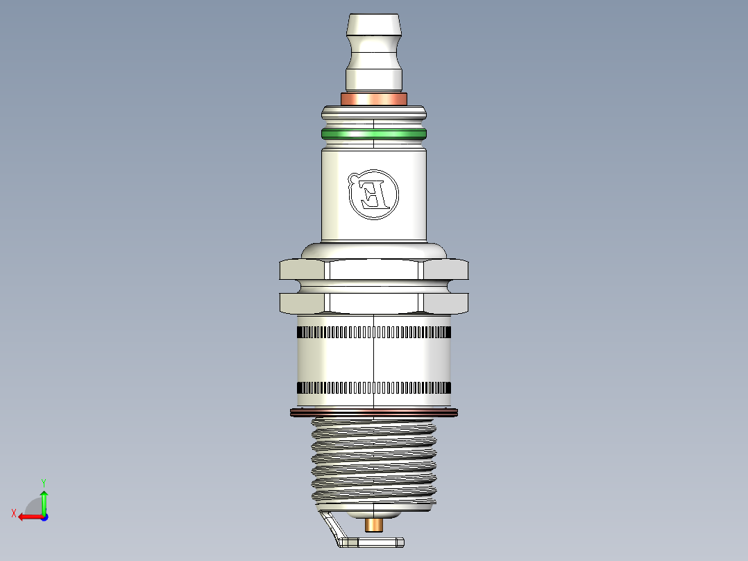 火花塞(6)后视图