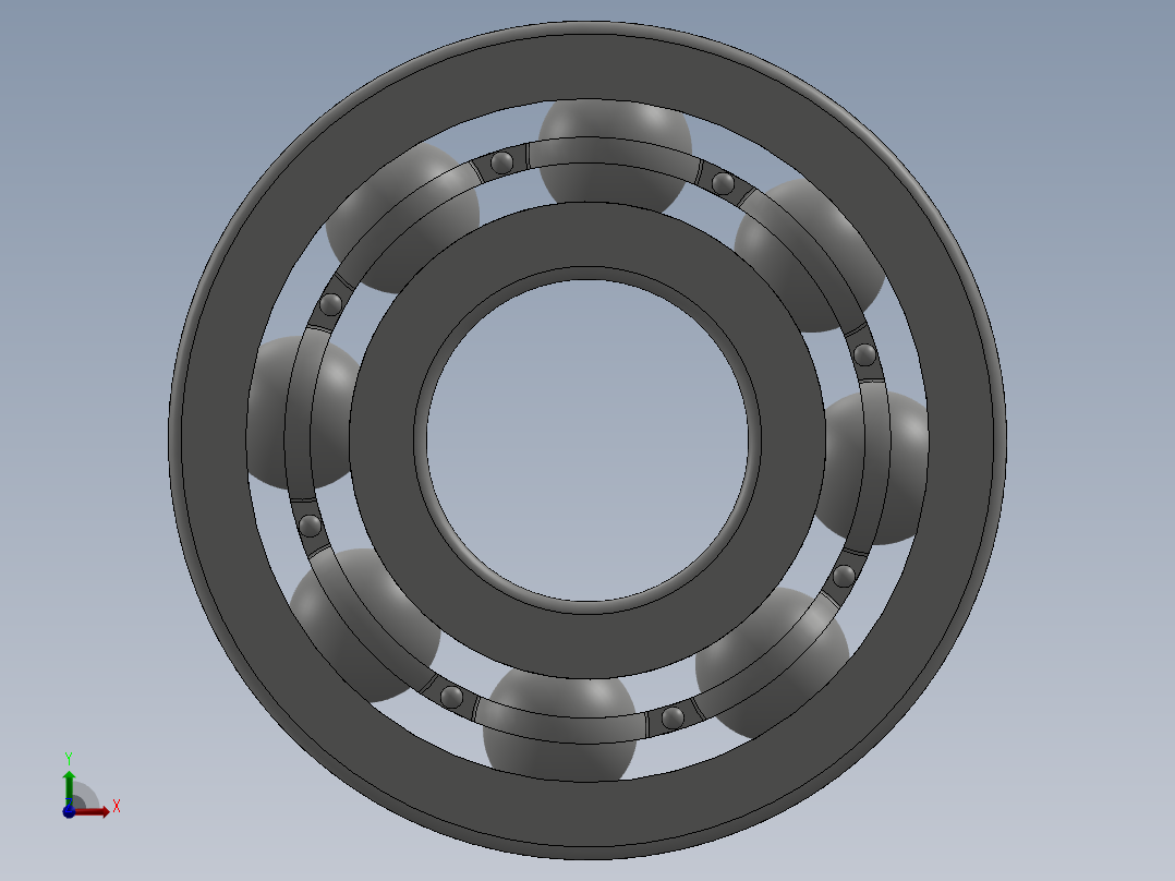 滚珠轴承前视图