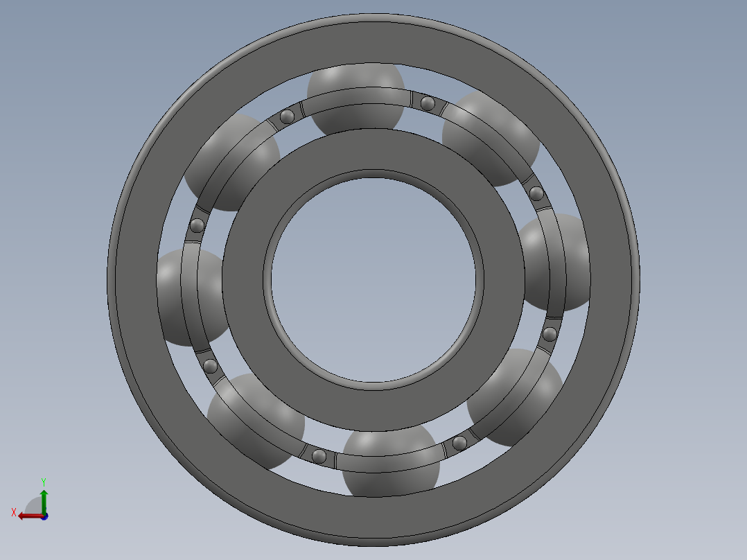 滚珠轴承后视图