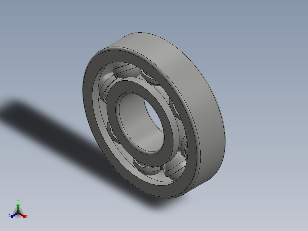 滚珠轴承正等轴测图