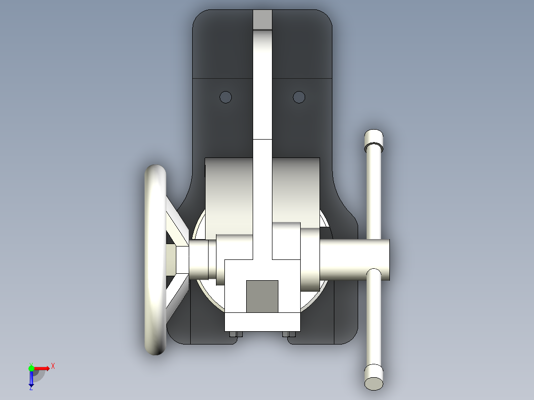 台式杠杆压力机俯视图