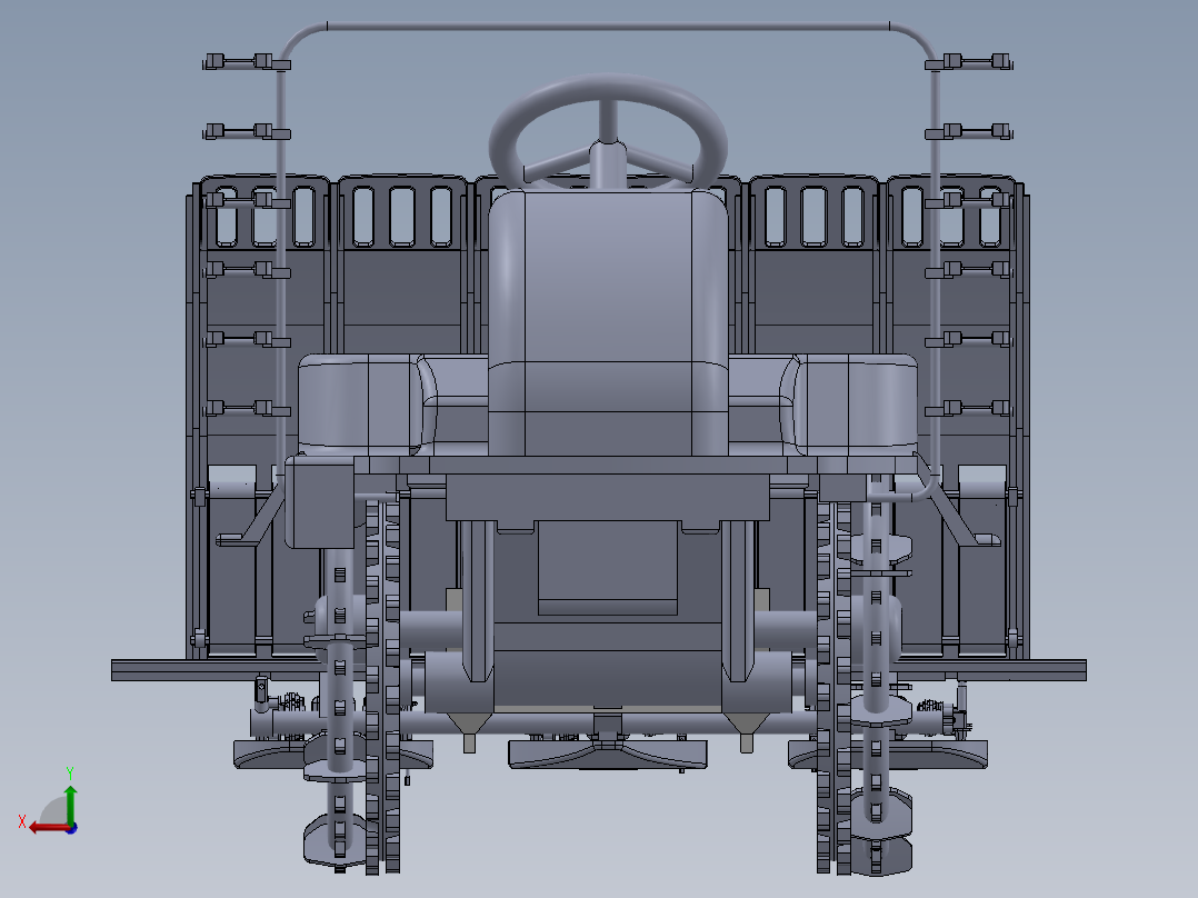 水稻插秧施肥机设计（含三维+二维+说明书）后视图