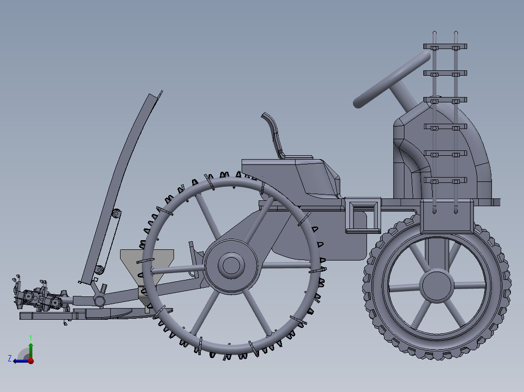 水稻插秧施肥机设计（含三维+二维+说明书）右视图