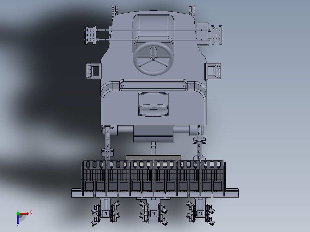 水稻插秧施肥机设计（含三维+二维+说明书）俯视图