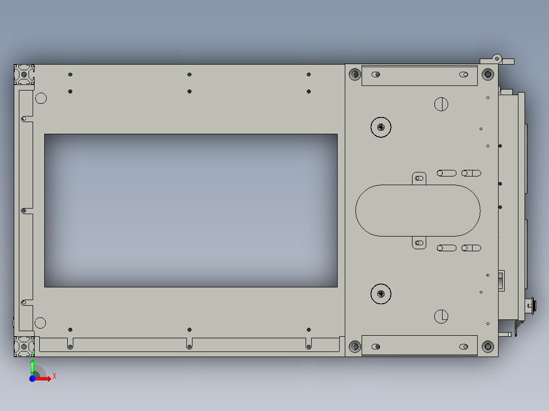 精密全自动电路贴片生产线设备设计-S型下板机右到左主体-00前视图
