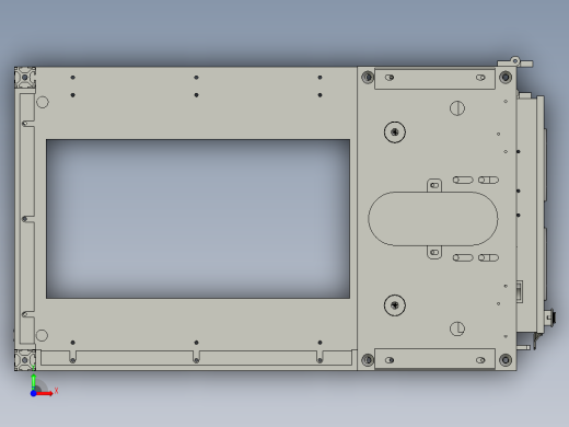 精密全自动电路贴片生产线设备设计-S型下板机右到左主体-00前视缩略图
