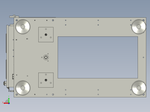 精密全自动电路贴片生产线设备设计-S型下板机右到左主体-00后视缩略图