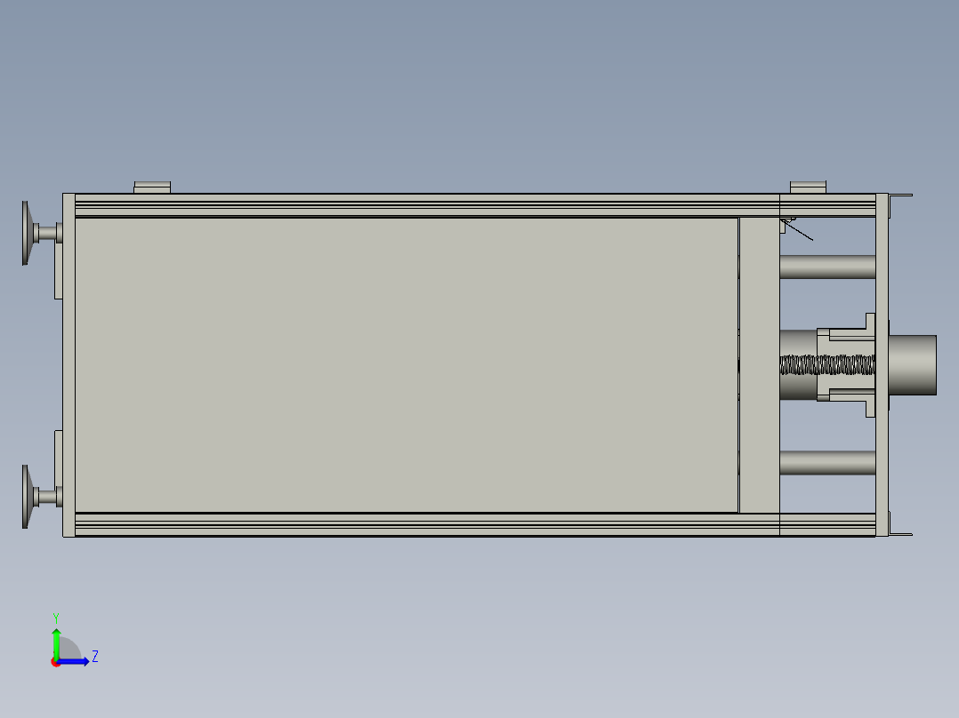精密全自动电路贴片生产线设备设计-S型下板机右到左主体-00左视图