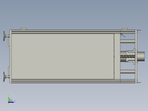 精密全自动电路贴片生产线设备设计-S型下板机右到左主体-00左视缩略图