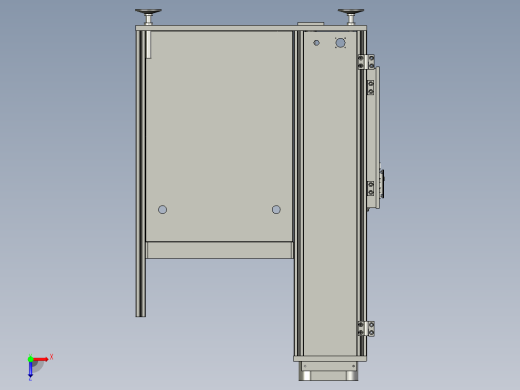 精密全自动电路贴片生产线设备设计-S型下板机右到左主体-00俯视缩略图