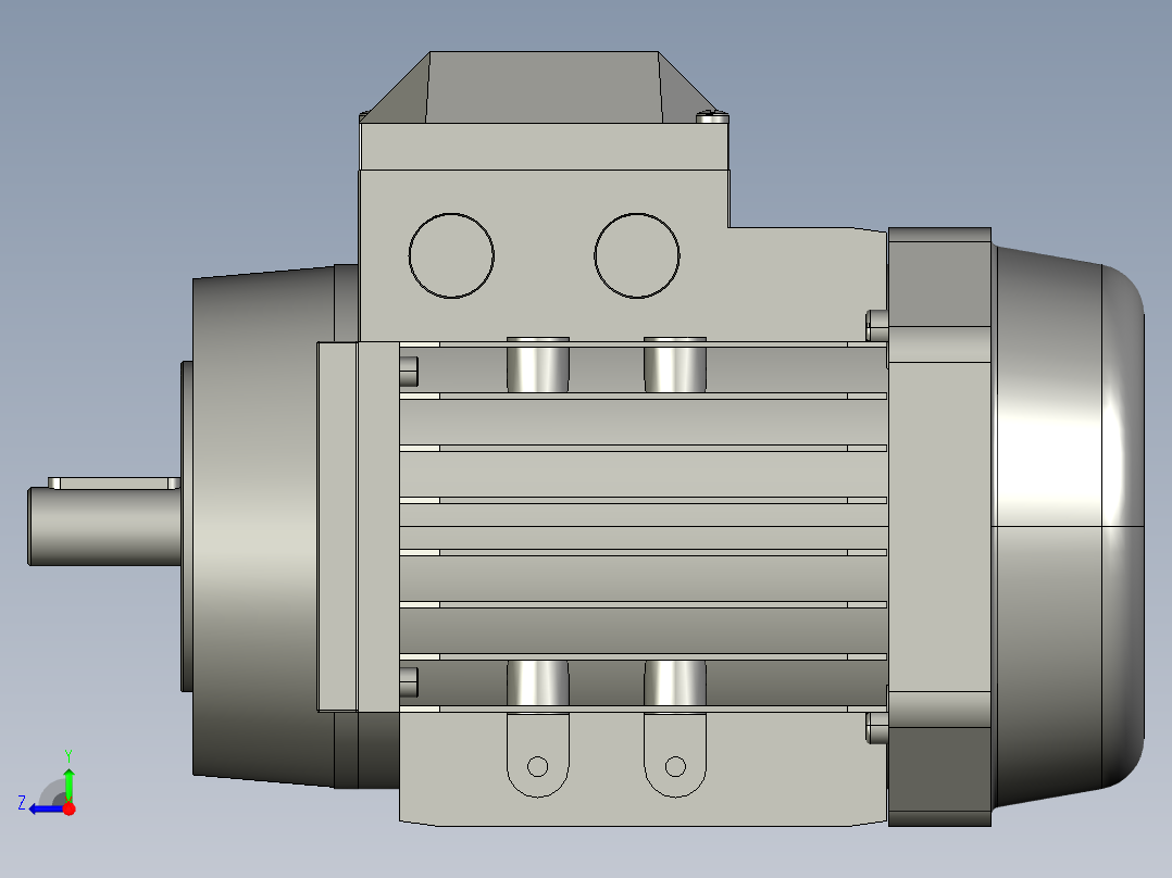 A3双氧水系统IMB14H56-90通用电机YS-802-4-B14step右视图