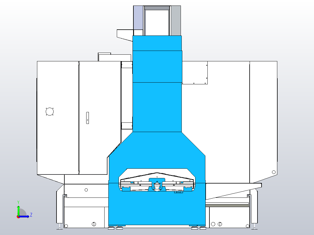 9_大型CNC机床左视图