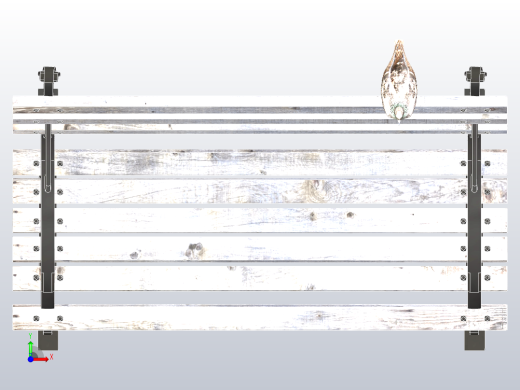 带鸽子的公园长椅前视缩略图