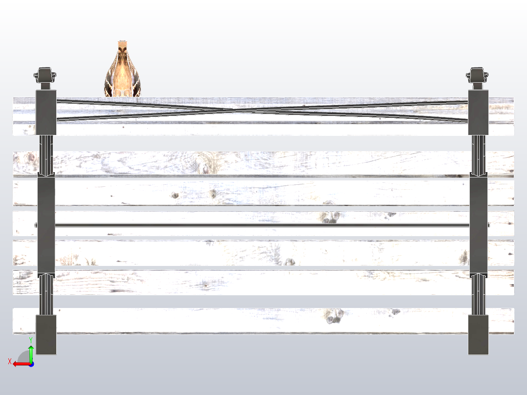 带鸽子的公园长椅后视图