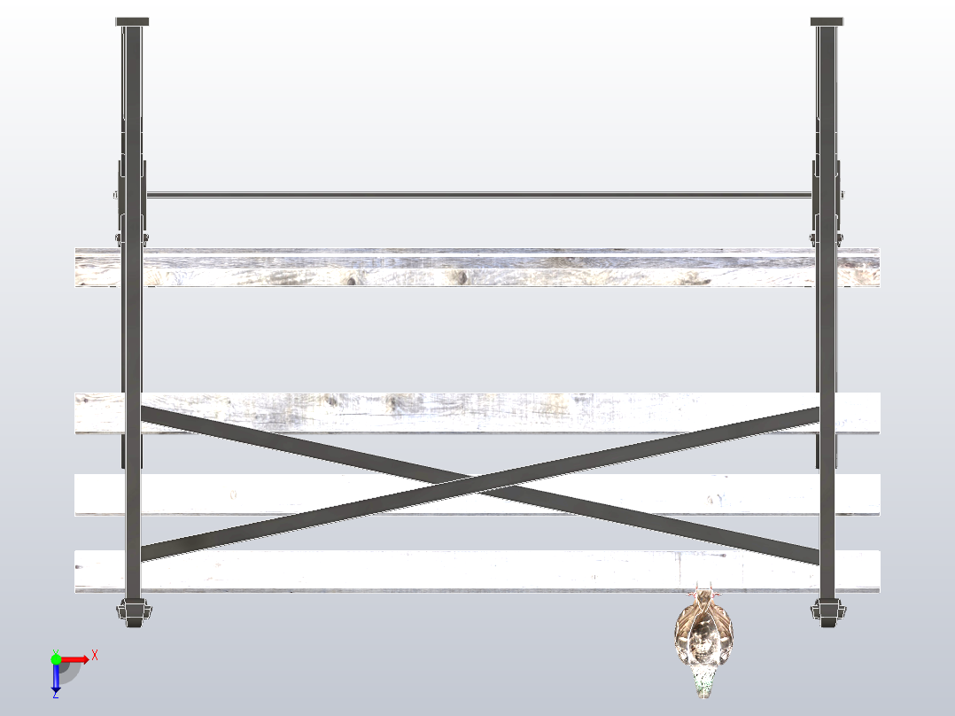 带鸽子的公园长椅俯视图