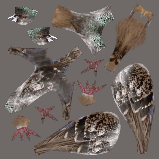 带鸽子的公园长椅缩略图