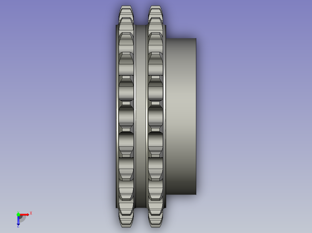 M210-106链轮_惰轮俯视图