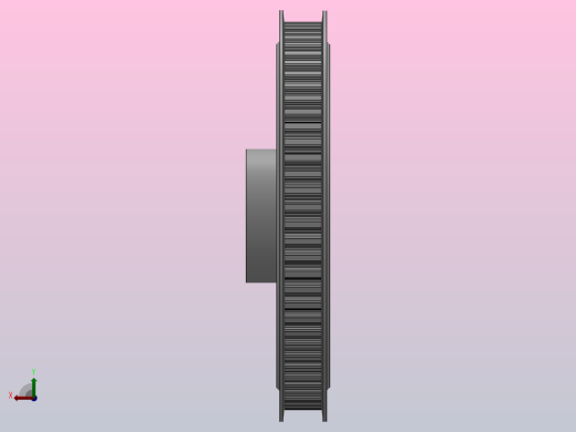小凸缘型梯形齿同步带轮XL型_SXLDC-72-037-dc16-A后视缩略图