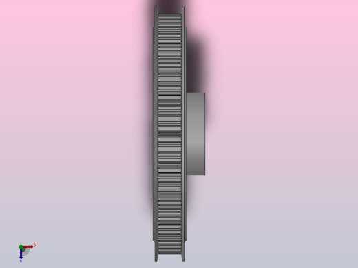 小凸缘型梯形齿同步带轮XL型_SXLDC-72-037-dc16-A俯视缩略图